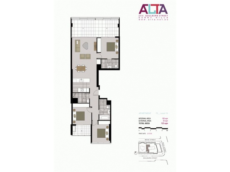 75/200 Goulburn Street, Surry Hills NSW 2010 Floorplan