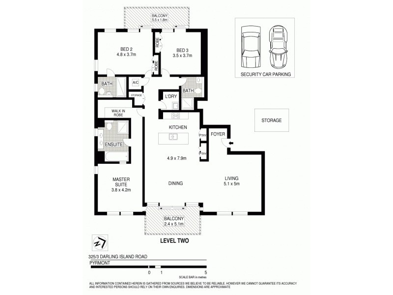 325/3 Darling Island Road, Pyrmont NSW 2009 Floorplan