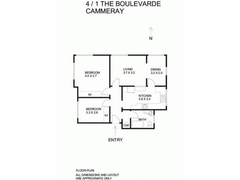 4/1 The Boulevarde, Cammeray NSW 2062 Floorplan