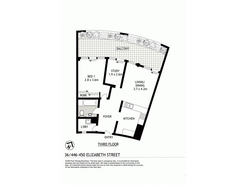 36/450 Elizabeth Street, Surry Hills NSW 2010 Floorplan