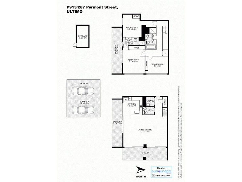 P913/287 Pyrmont Street, Ultimo NSW 2007 Floorplan