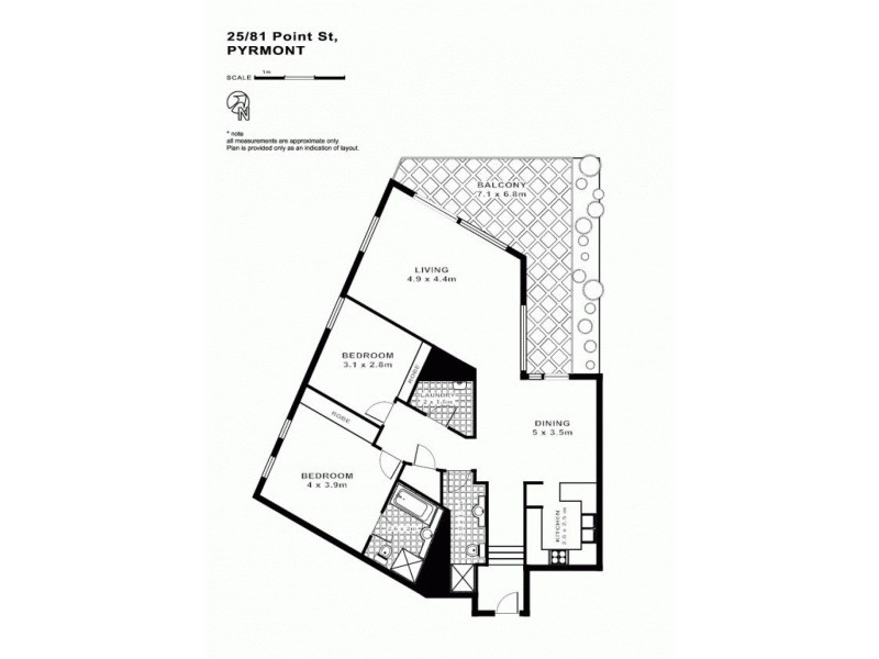 25/81 Point Street, Pyrmont NSW 2009 Floorplan