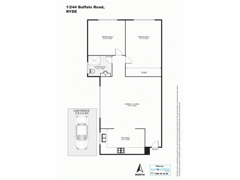 1/244 Buffalo Road, Ryde NSW 2112 Floorplan
