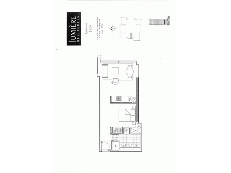 2214/101 Bathurst Street, Sydney NSW 2000 Floorplan