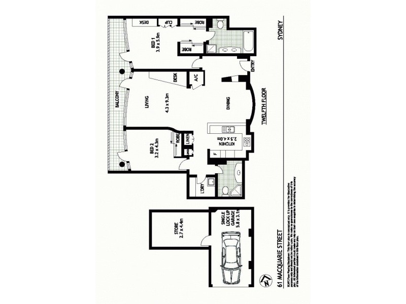 61 Macquarie Street, Sydney NSW 2000 Floorplan
