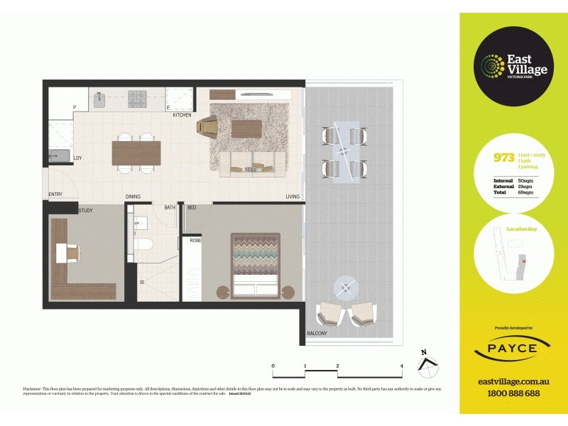 973/2 Cooper Place, Zetland NSW 2017 Floorplan