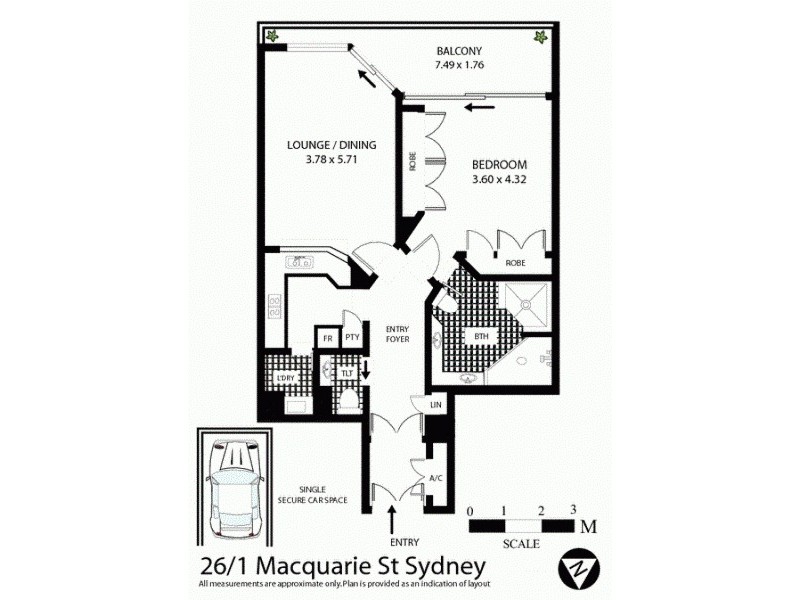 26/1 Macquarie Street, Sydney NSW 2000 Floorplan
