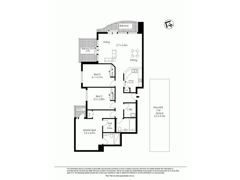 3202/197 Castlereagh Street, Sydney NSW 2000 Floorplan