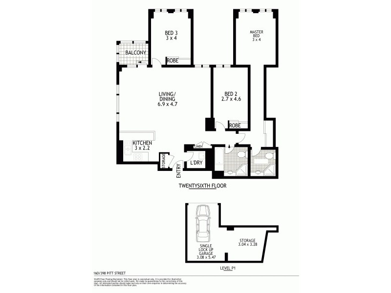 160/398 Pitt Street, Sydney NSW 2000 Floorplan
