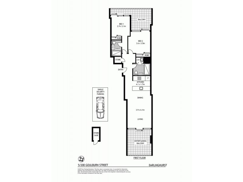 5/200 Goulburn Street, Surry Hills NSW 2010 Floorplan