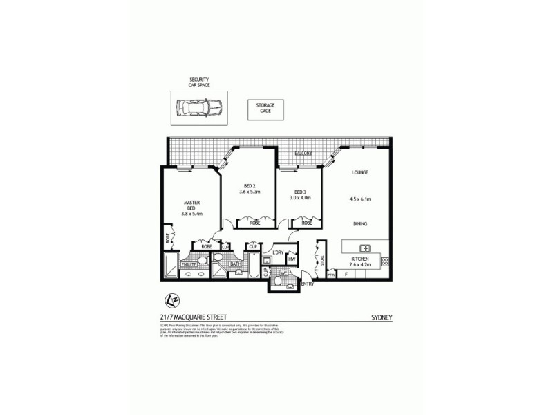 21/7 Macquarie Street, Sydney NSW 2000 Floorplan
