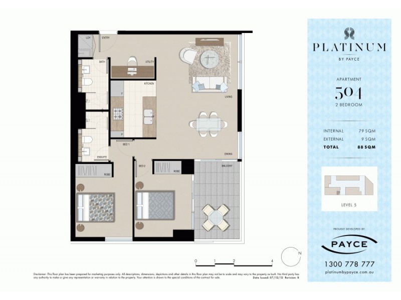504/3 George Julius Avenue, Zetland NSW 2017 Floorplan