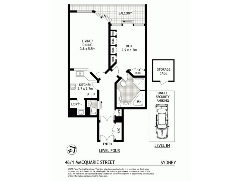 46/1 Macquarie Street, Sydney NSW 2000 Floorplan