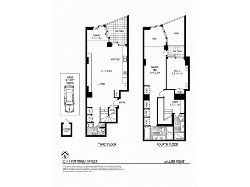 301/1 Pottinger Street, Millers Point NSW 2000 Floorplan