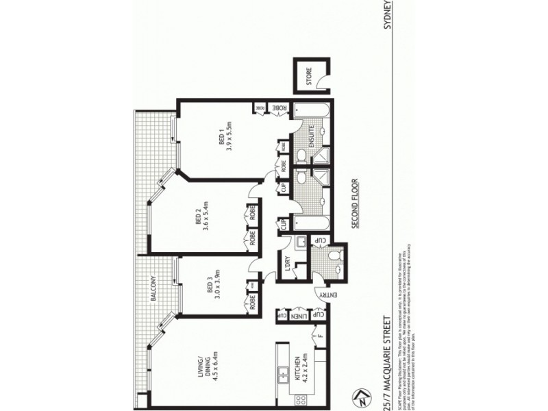 25/7 Macquarie Street, Sydney NSW 2000 Floorplan