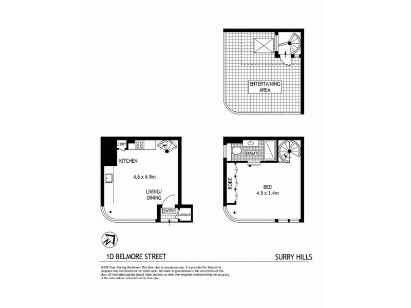 1D Belmore Street, Surry Hills NSW 2010 Floorplan
