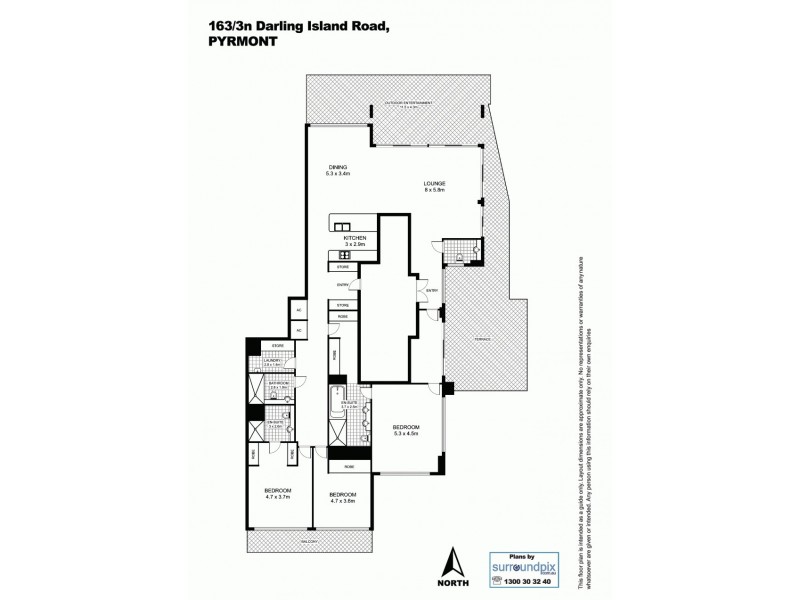 163/3 Darling Island Road, Pyrmont NSW 2009 Floorplan