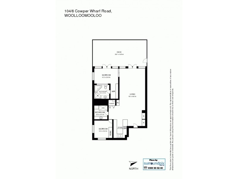 104/6 Cowper Wharf Roadway, Woolloomooloo NSW 2011 Floorplan