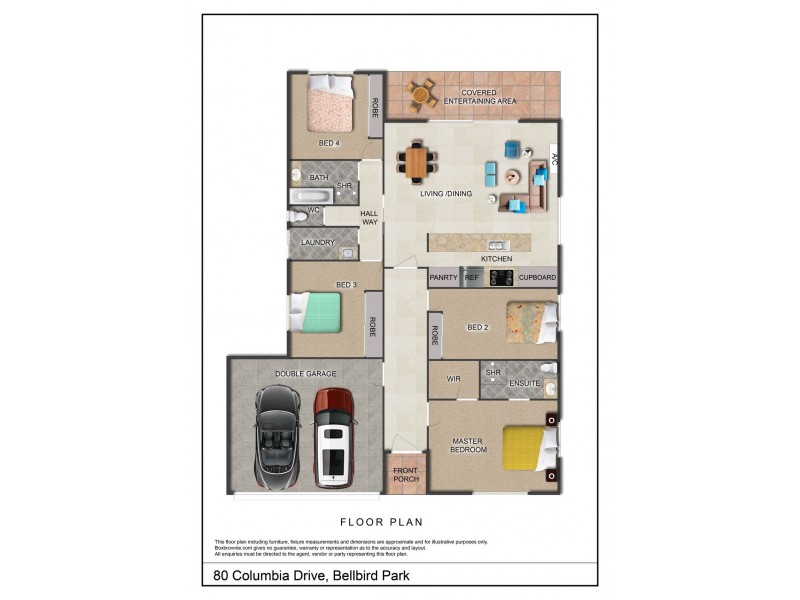 80 Columbia Drive, Bellbird Park QLD 4300 Floorplan