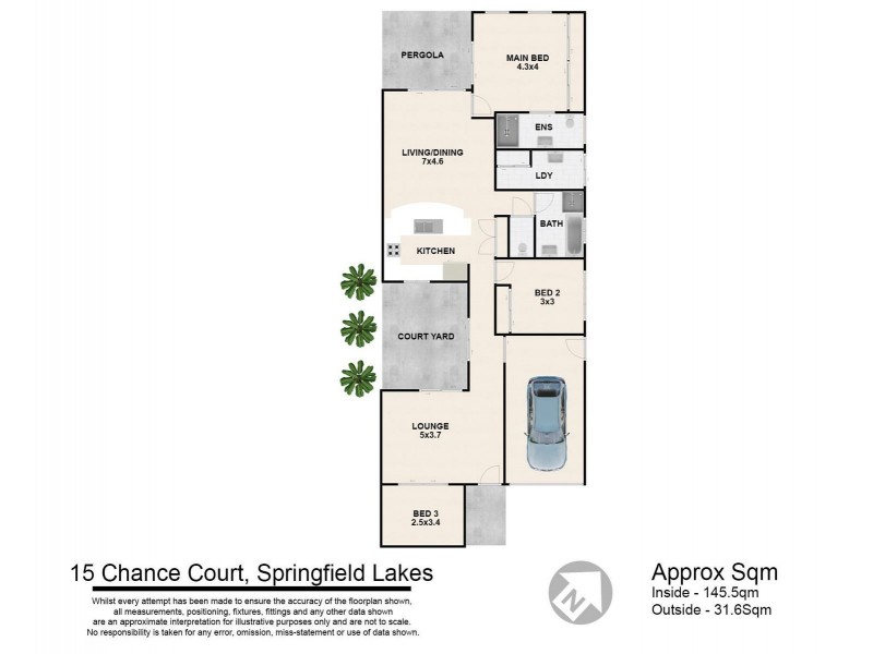 15 Chance Court, Springfield Lakes QLD 4300 Floorplan