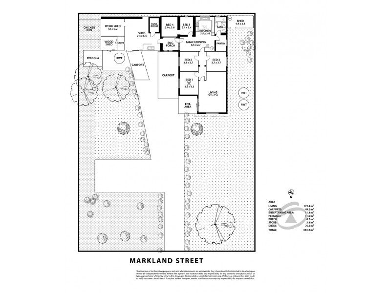 14 MARKLAND STREET, Milang SA 5256 Floorplan