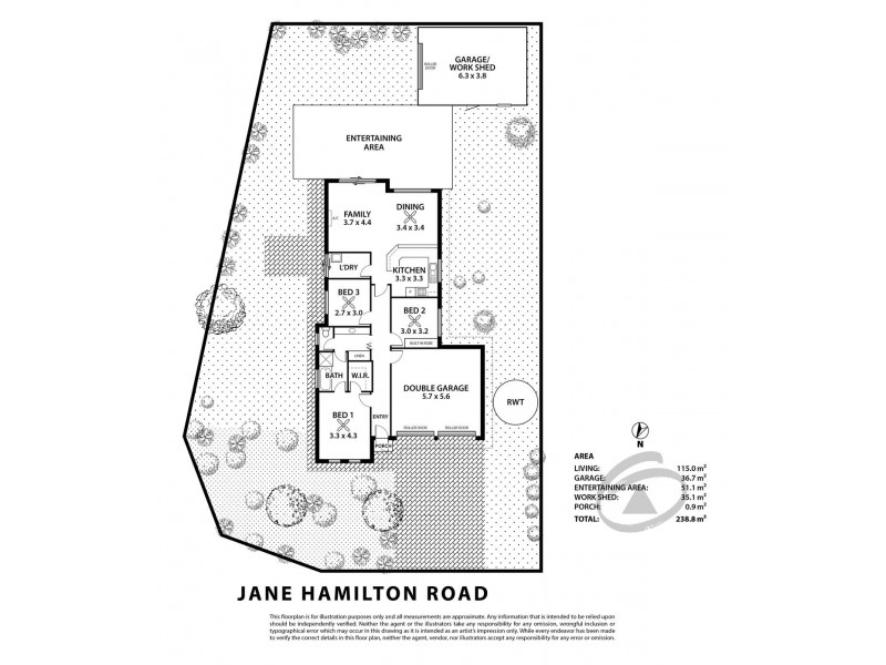 11 Jane Hamilton Road, Strathalbyn SA 5255 Floorplan