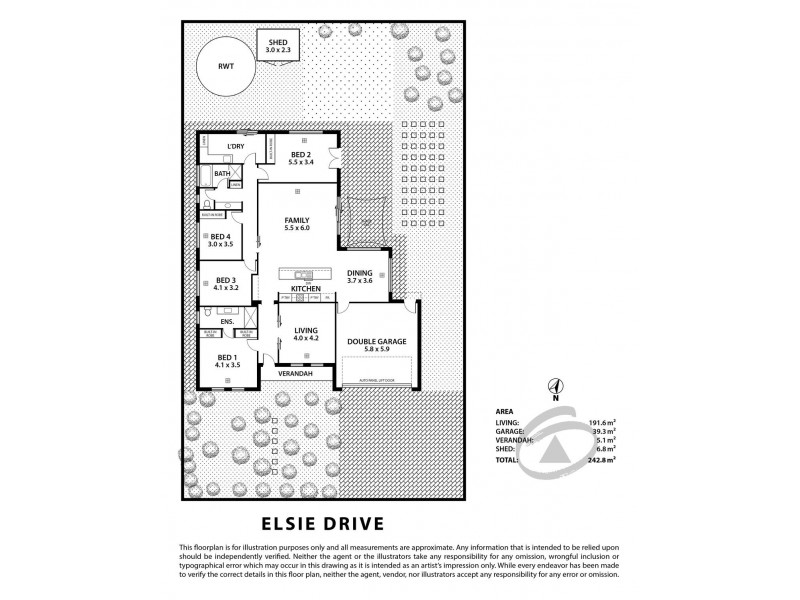 9 Elsie Drive, Strathalbyn SA 5255 Floorplan