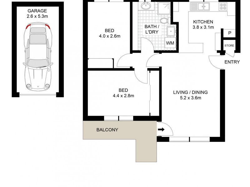 19/27 Osborne Street, Wollongong NSW 2500 Floorplan