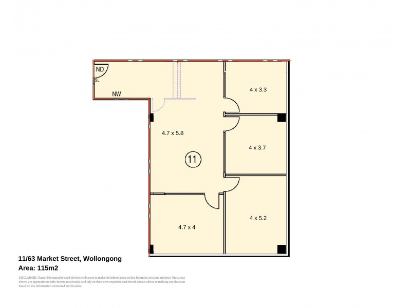 11/63 Market Street, Wollongong NSW 2500 Floorplan