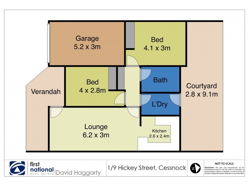 1/9 Hickey Street, Cessnock NSW 2325 Floorplan
