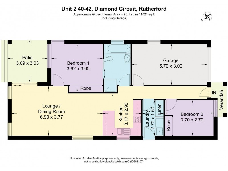 2/40 Diamond Circuit, Rutherford NSW 2320 Floorplan