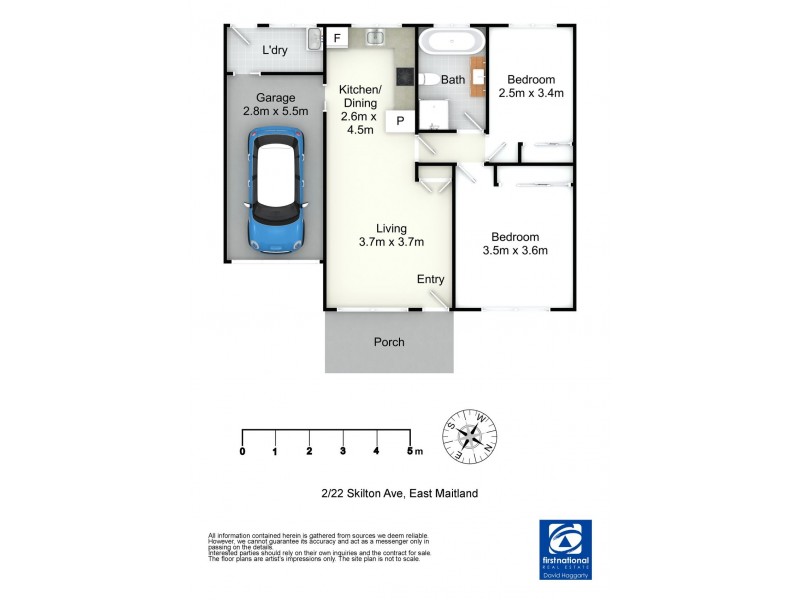 2/22 Skilton Avenue, East Maitland NSW 2323 Floorplan