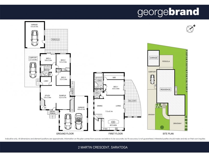 2 Martin Crescent, Saratoga NSW 2251 Floorplan