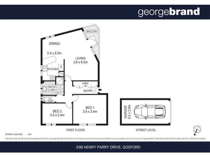 3/99 Henry Parry Drive, Gosford NSW 2250 Floorplan