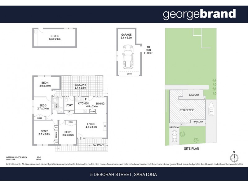 5 Deborah Street, Saratoga NSW 2251 Floorplan