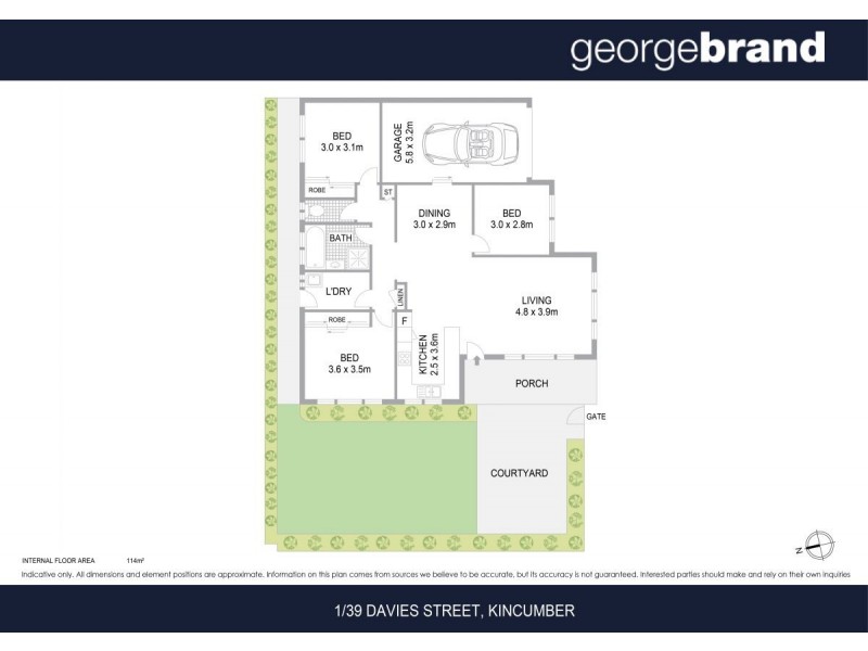 1/39 Davies Street, Kincumber NSW 2251 Floorplan