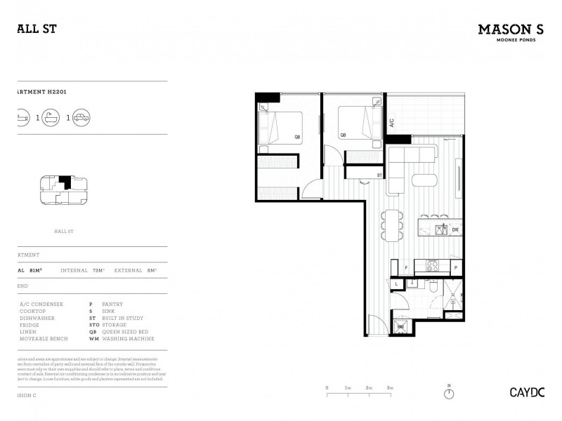 2201/40 Hall Street, Moonee Ponds VIC 3039 Floorplan