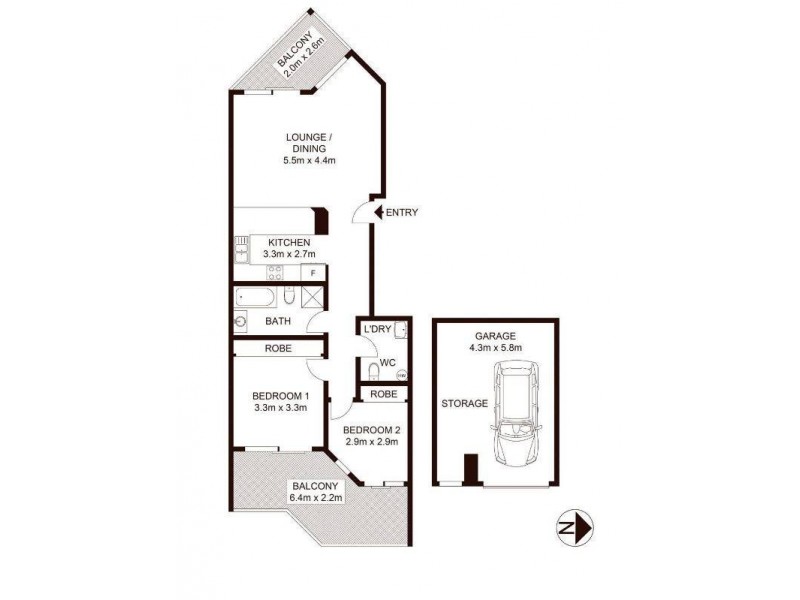 10/9-13 Clubb Crescent, Miranda NSW 2228 Floorplan