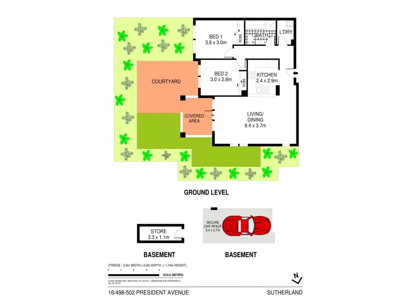 16/500 President Avenue, Sutherland NSW 2232 Floorplan