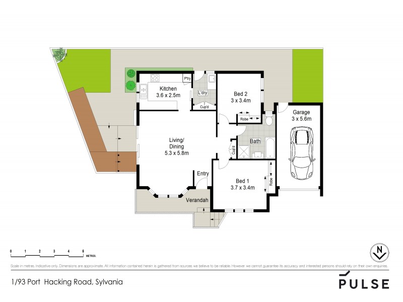 1/93 Port Hacking Road, Sylvania NSW 2224 Floorplan