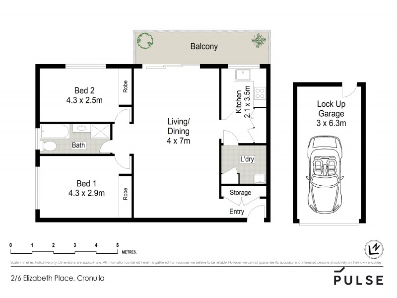 2/6-8 Elizabeth Place, Cronulla NSW 2230 Floorplan