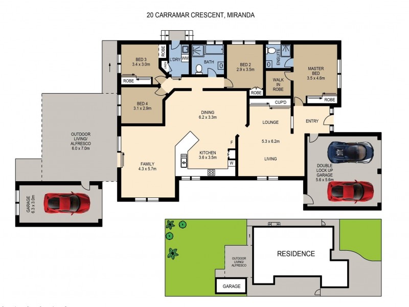 20 Carramar Crescent, Miranda NSW 2228 Floorplan
