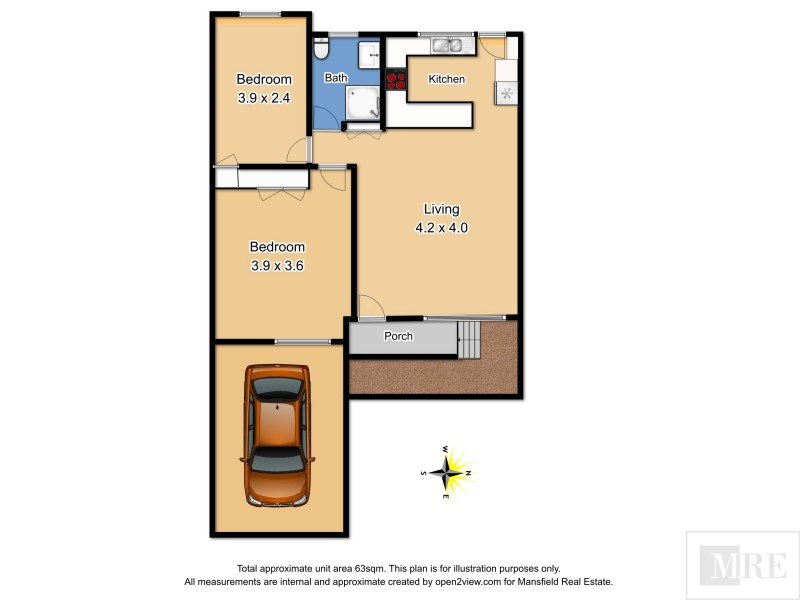 1/13 Malcolm Street, Mansfield VIC 3722 Floorplan