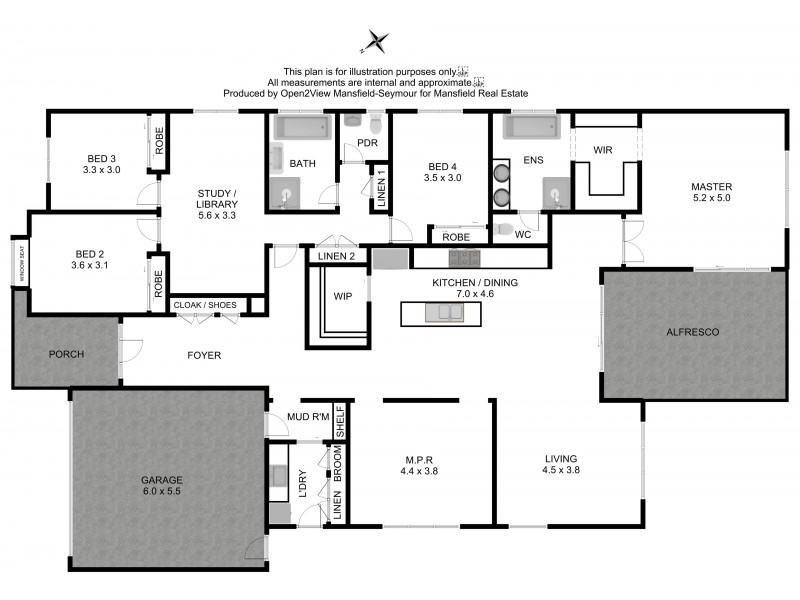 6 Donovans Way, Mansfield VIC 3722 Floorplan
