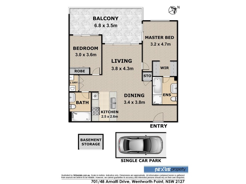 701/48 Amalfi Drive, Wentworth Point NSW 2127 Floorplan