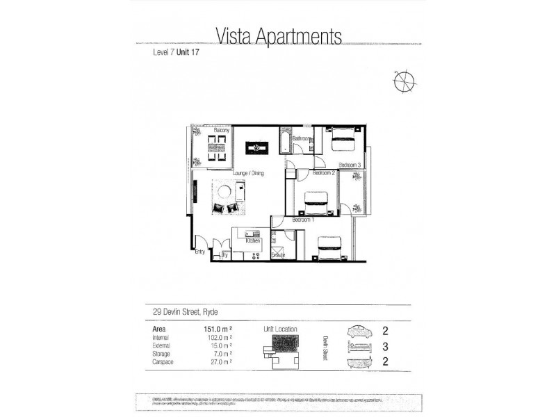 17/29 Devlin St, Ryde NSW 2112 Floorplan