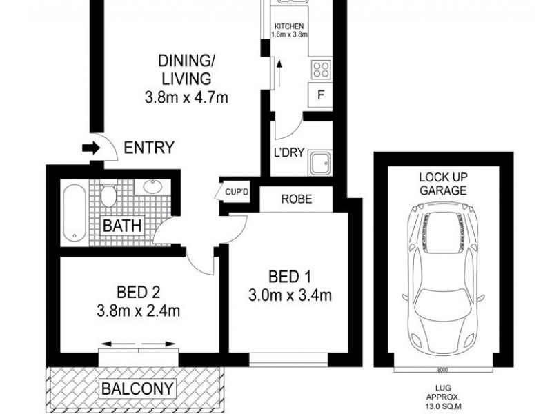 24/1-19 Allen Street, Pyrmont NSW 2009 Floorplan
