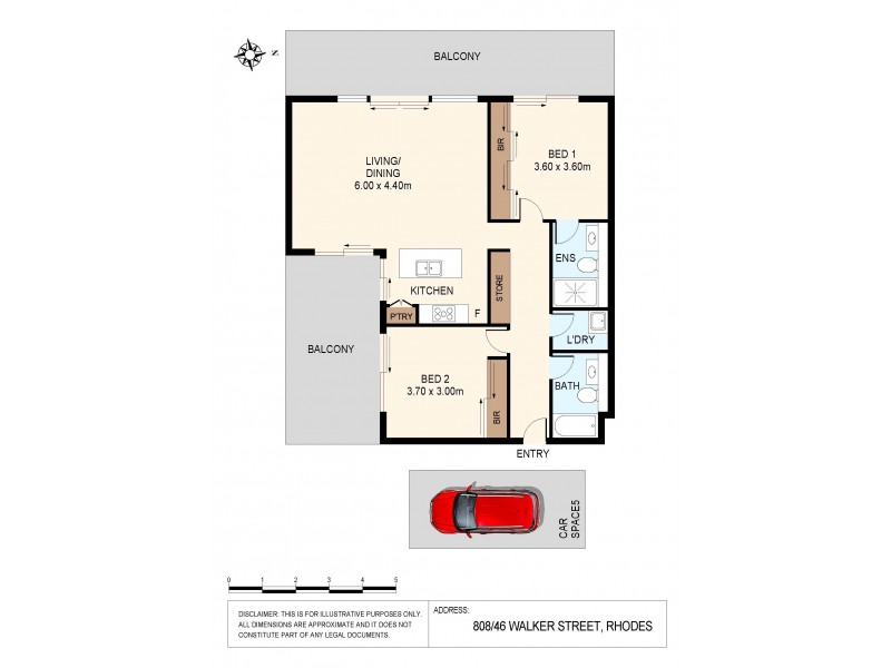 808/46 Walker Street, Rhodes NSW 2138 Floorplan