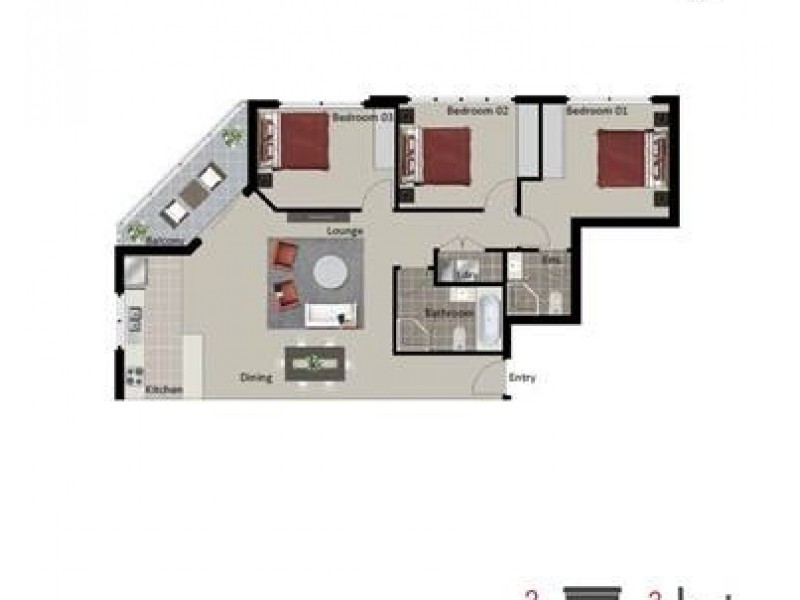 13/32 Castlereagh st, Liverpool NSW 2170 Floorplan