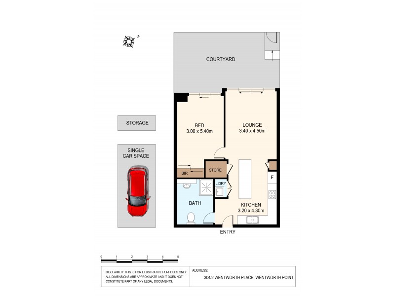 304/2 Wentworth Place, Wentworth Point NSW 2127 Floorplan